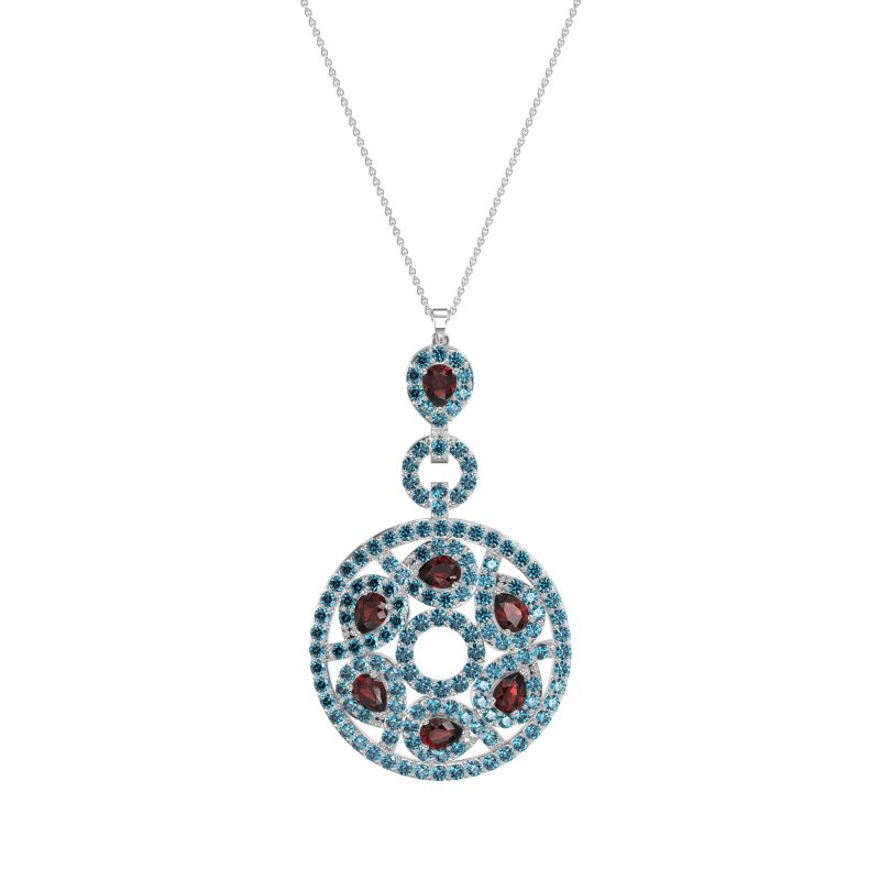 Medallion Pear Necklace
