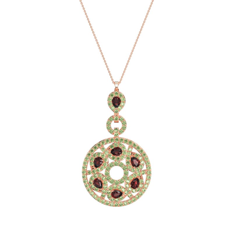 Medallion Pear Necklace