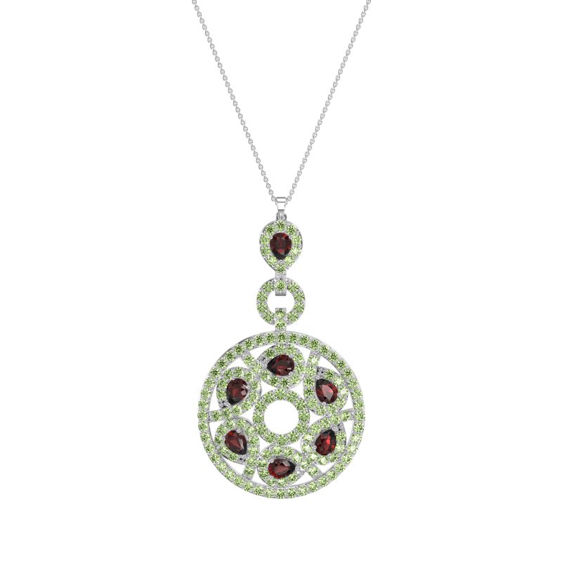 Medallion Pear Necklace
