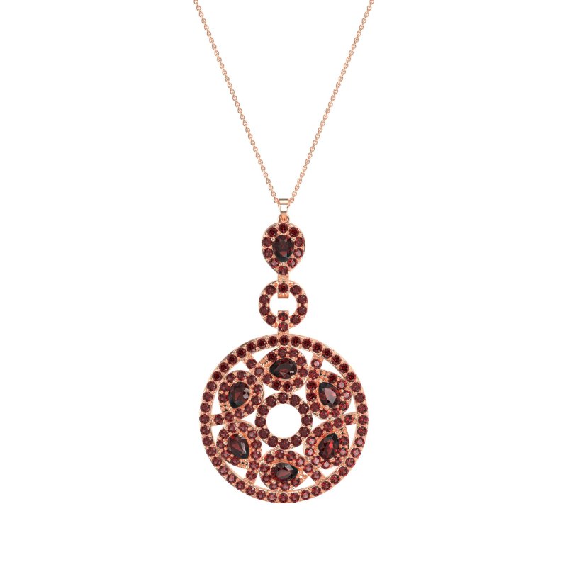 Medallion Pear Necklace