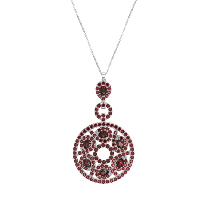 Medallion Pear Necklace