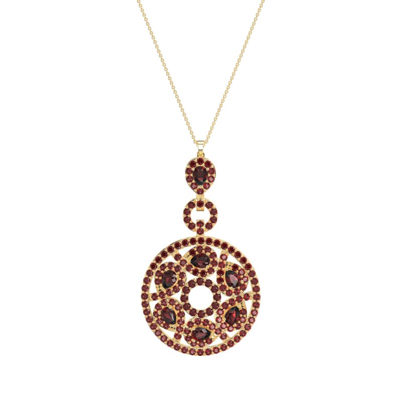 Medallion Pear Necklace