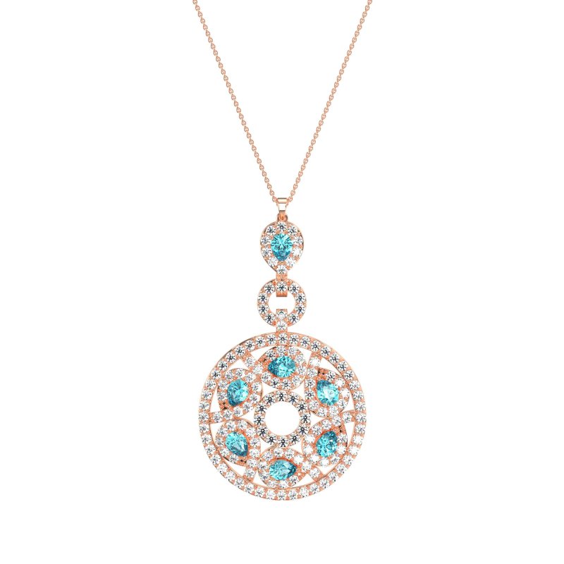 Medallion Pear Necklace