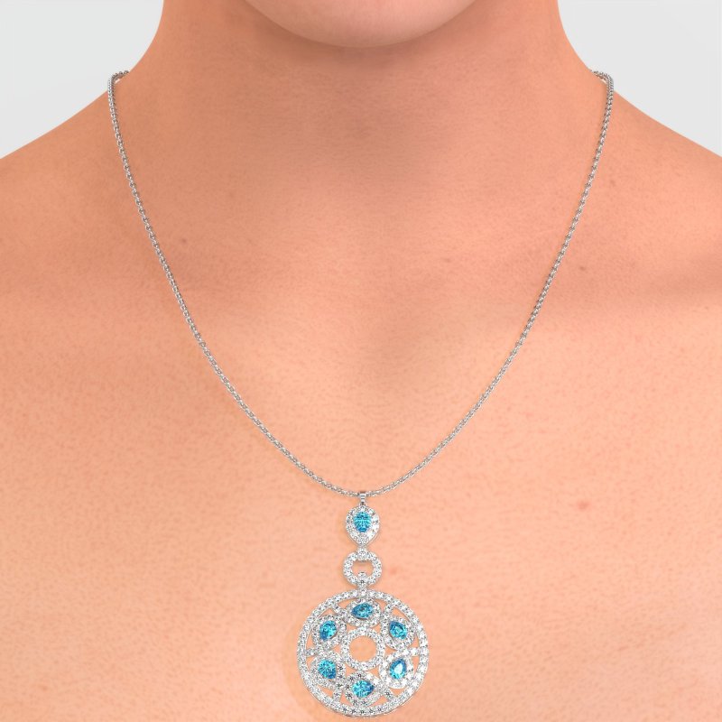 Medallion Pear Necklace