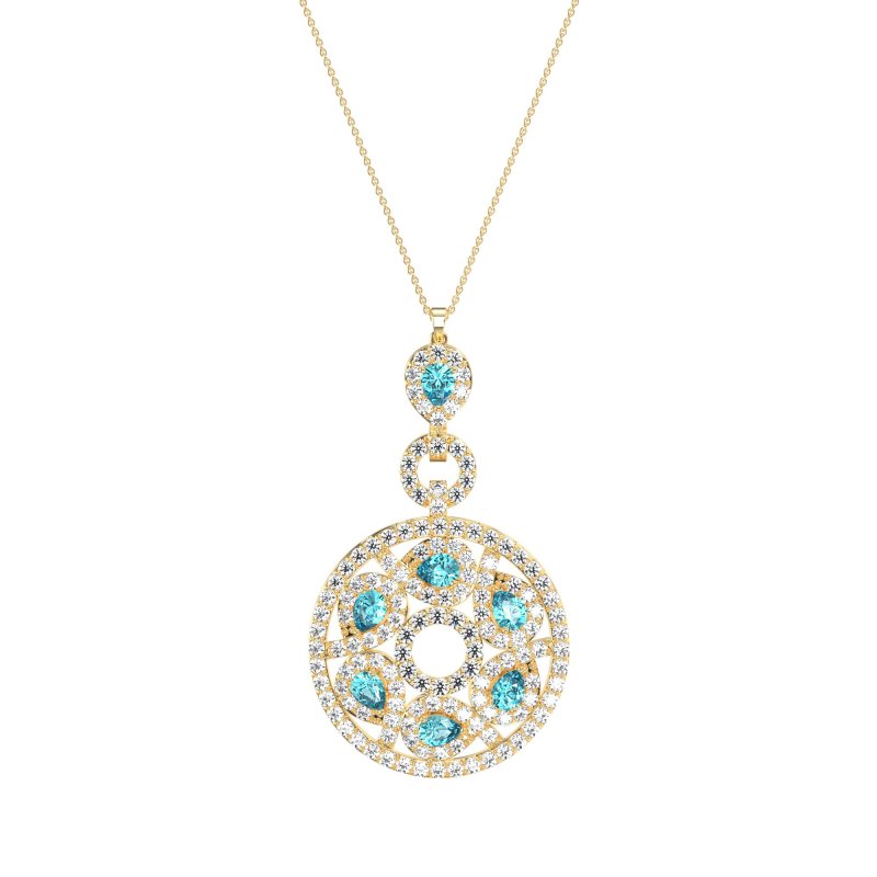 Medallion Pear Necklace