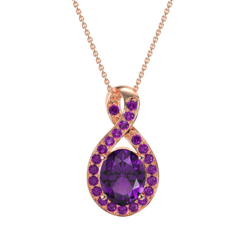 Twisted Infinity Oval Necklace
