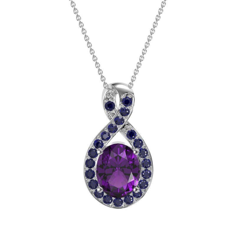 Twisted Infinity Oval Necklace