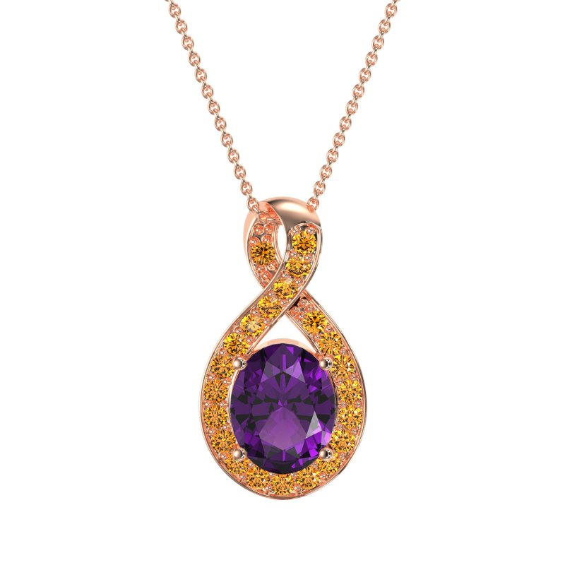 Twisted Infinity Oval Necklace