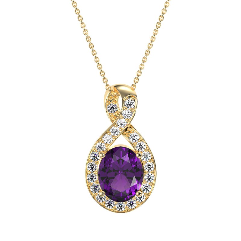 Twisted Infinity Oval Necklace