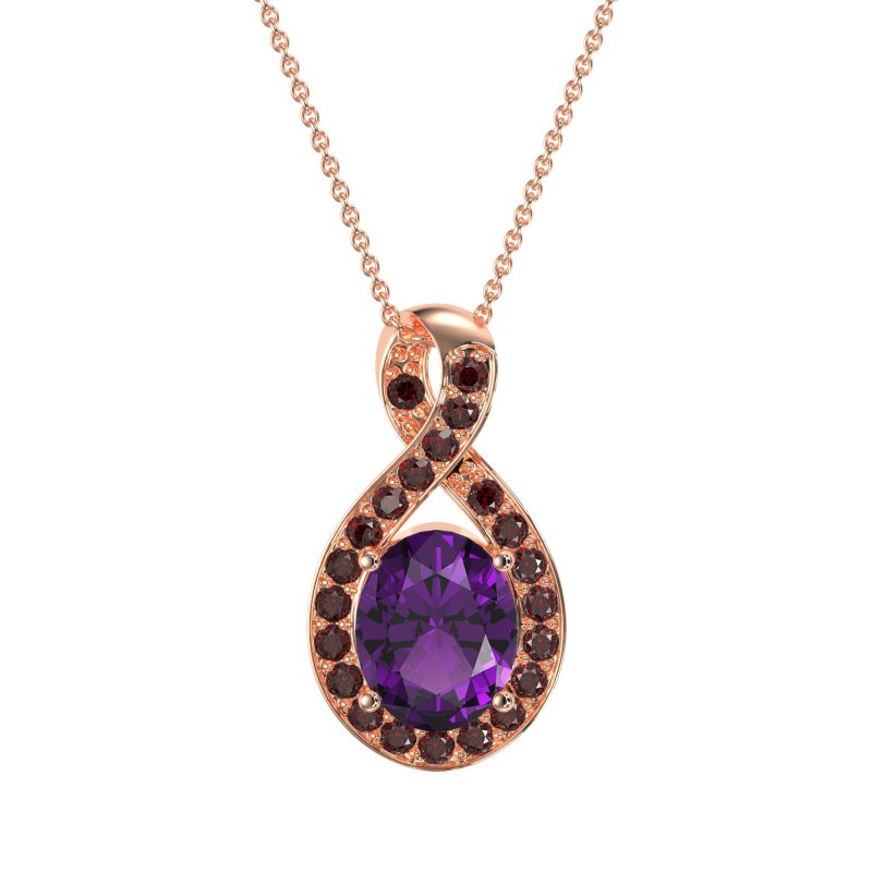 Twisted Infinity Oval Necklace