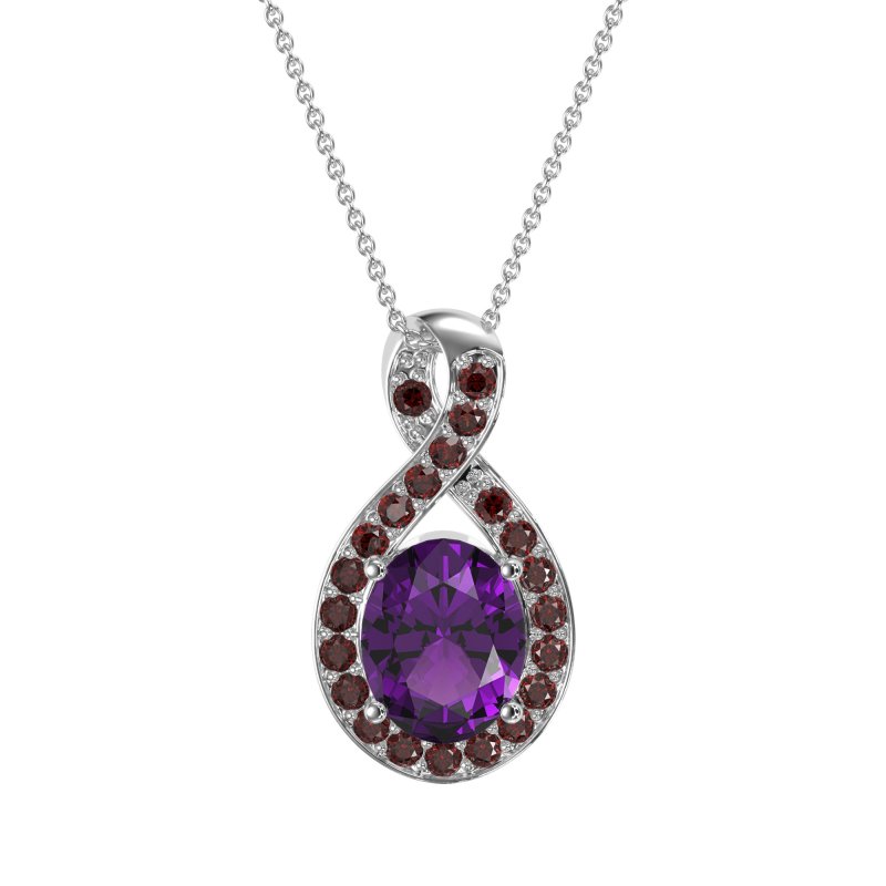 Twisted Infinity Oval Necklace