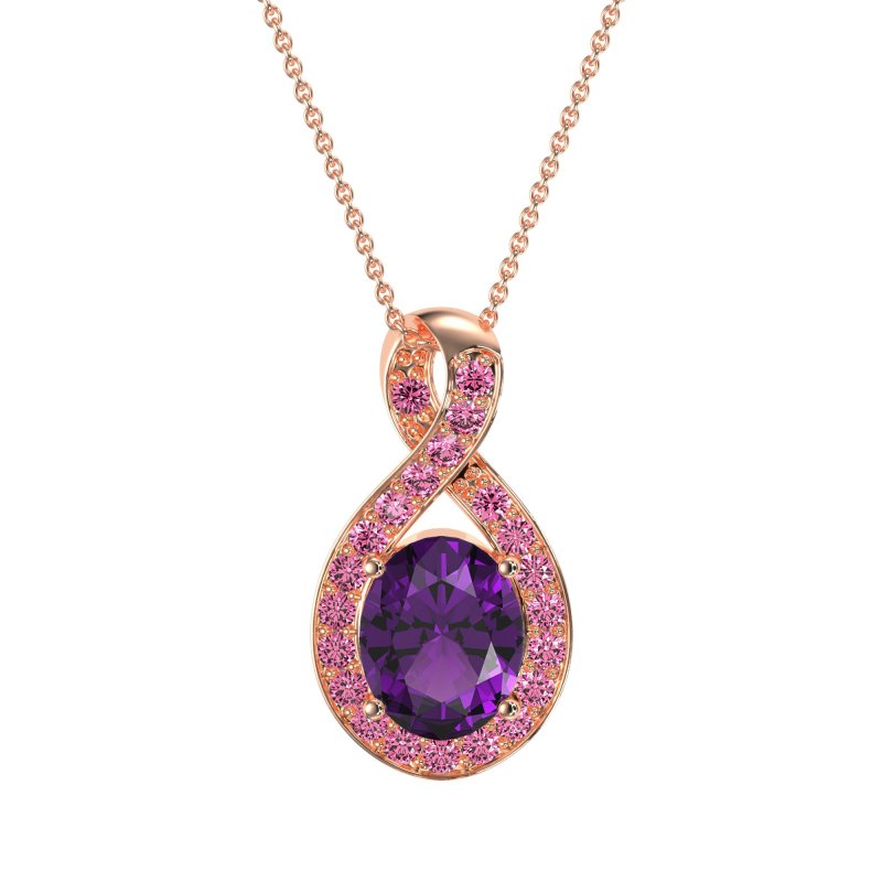 Twisted Infinity Oval Necklace