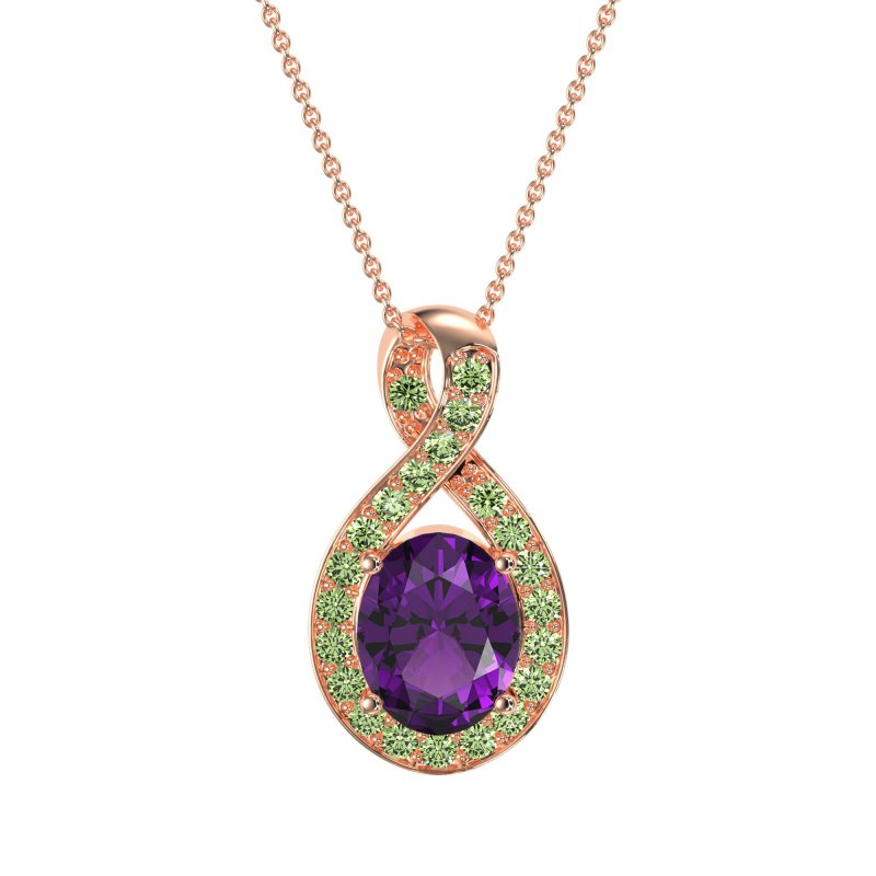 Twisted Infinity Oval Necklace