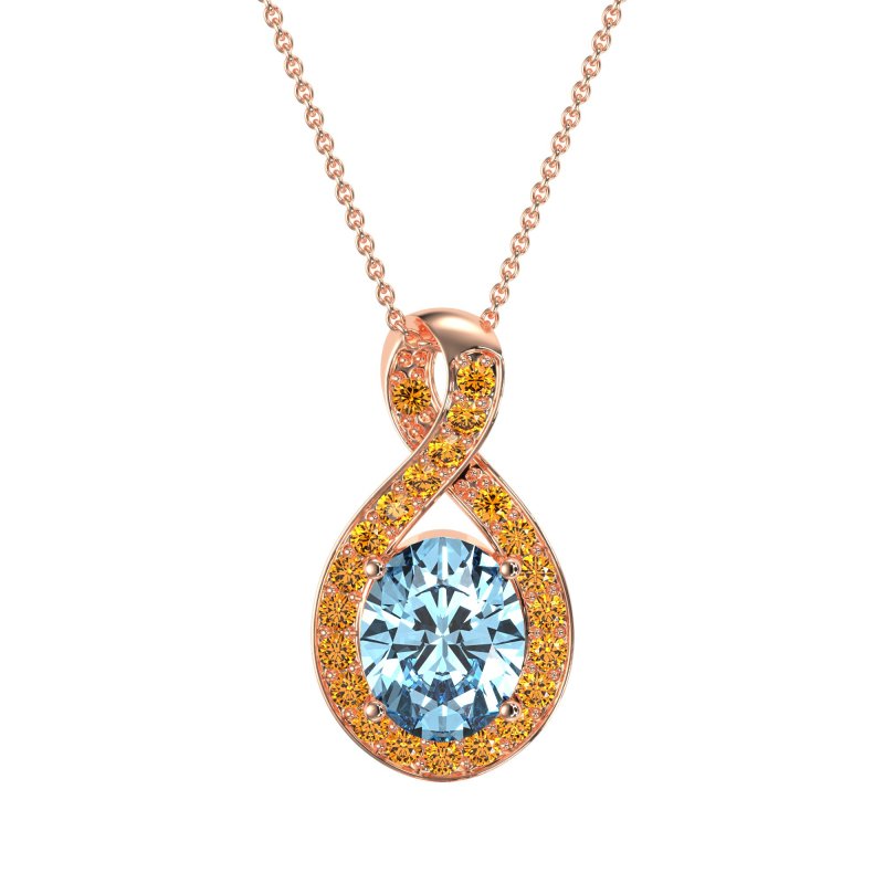 Twisted Infinity Oval Necklace