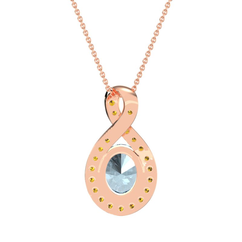 Twisted Infinity Oval Necklace