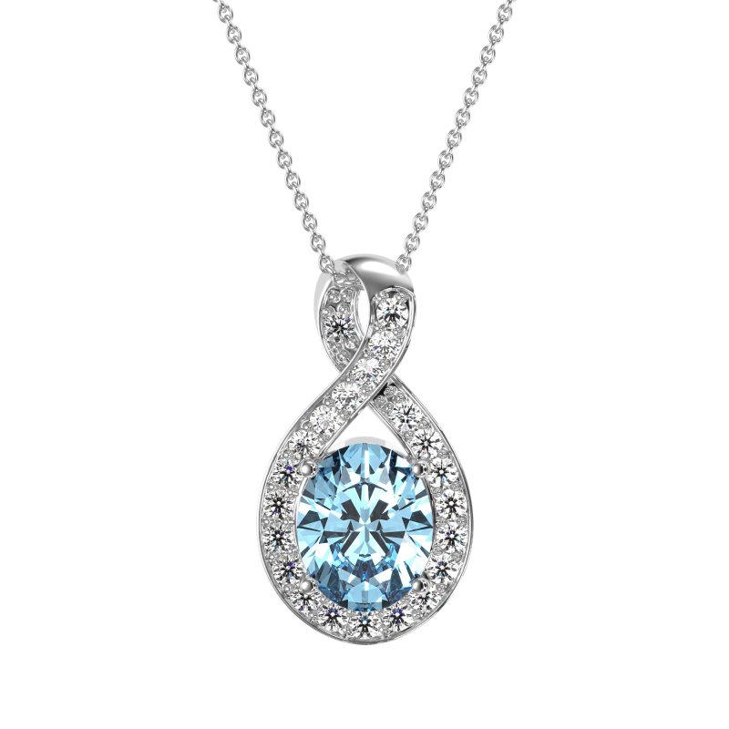 Twisted Infinity Oval Necklace