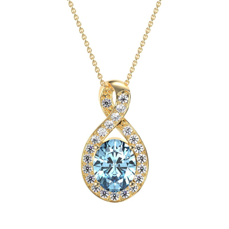 Twisted Infinity Oval Necklace
