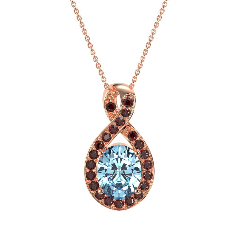 Twisted Infinity Oval Necklace