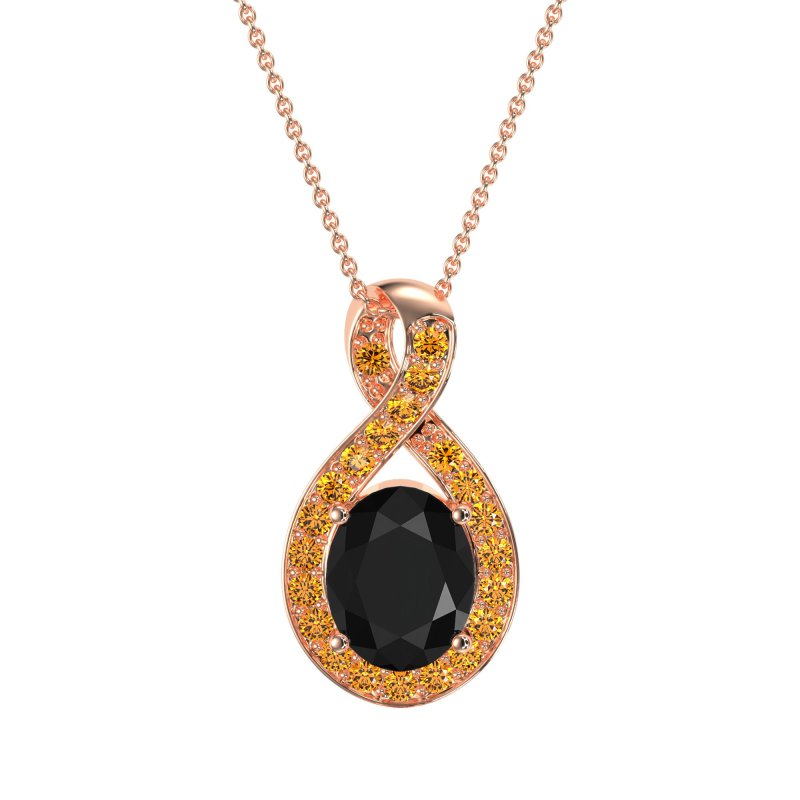 Twisted Infinity Oval Necklace