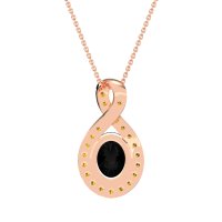 Twisted Infinity Oval Necklace