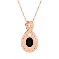 Twisted Infinity Oval Necklace