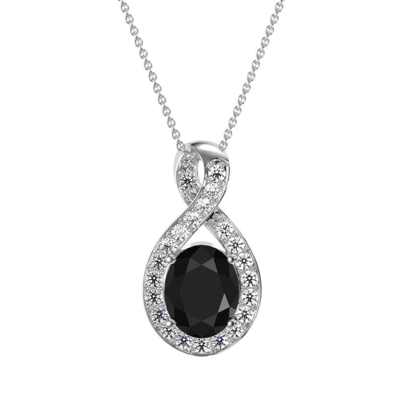 Twisted Infinity Oval Necklace