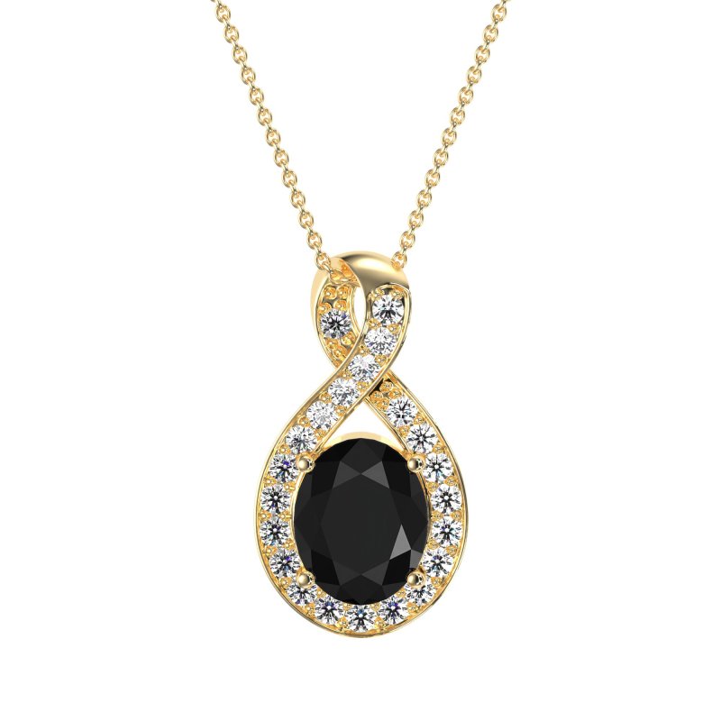 Twisted Infinity Oval Necklace