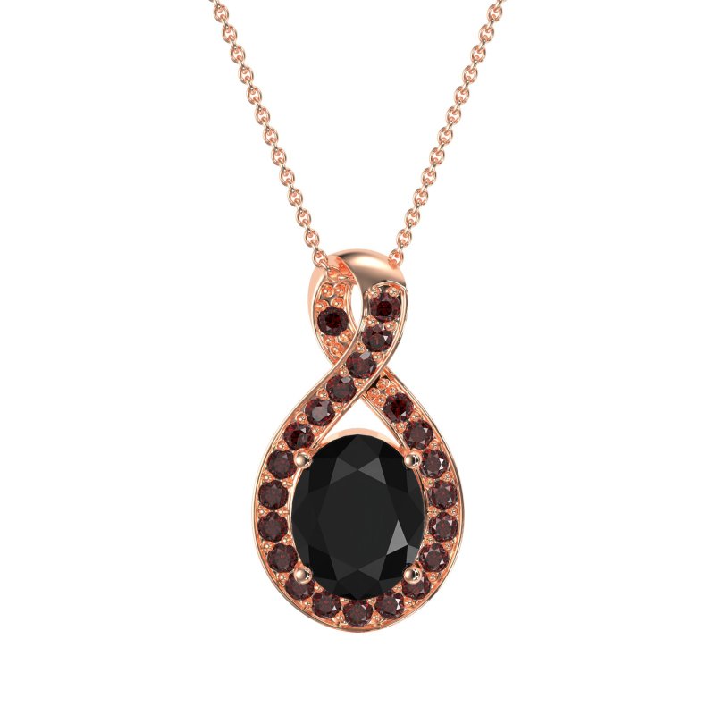 Twisted Infinity Oval Necklace
