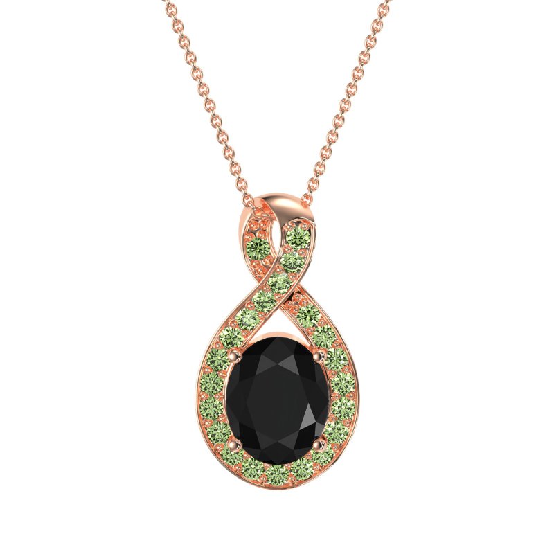 Twisted Infinity Oval Necklace