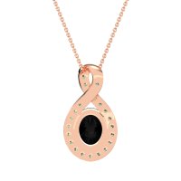 Twisted Infinity Oval Necklace