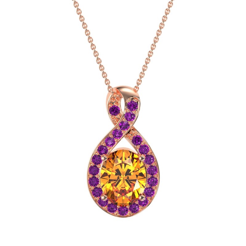Twisted Infinity Oval Necklace