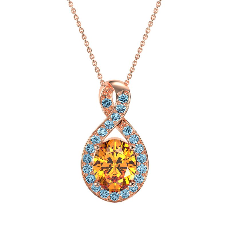 Twisted Infinity Oval Necklace