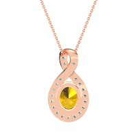 Twisted Infinity Oval Necklace