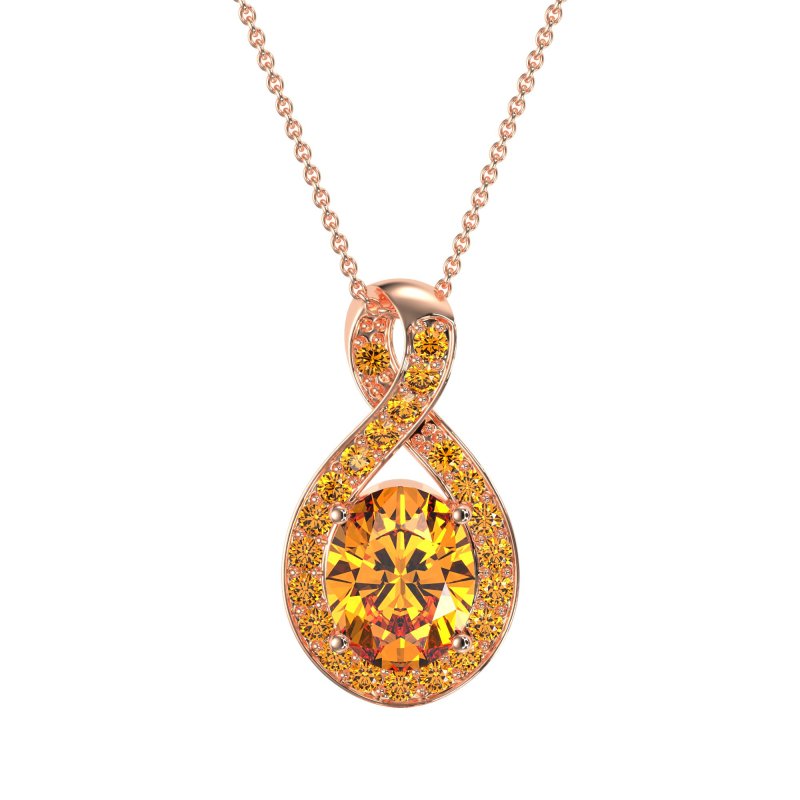 Twisted Infinity Oval Necklace