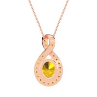 Twisted Infinity Oval Necklace