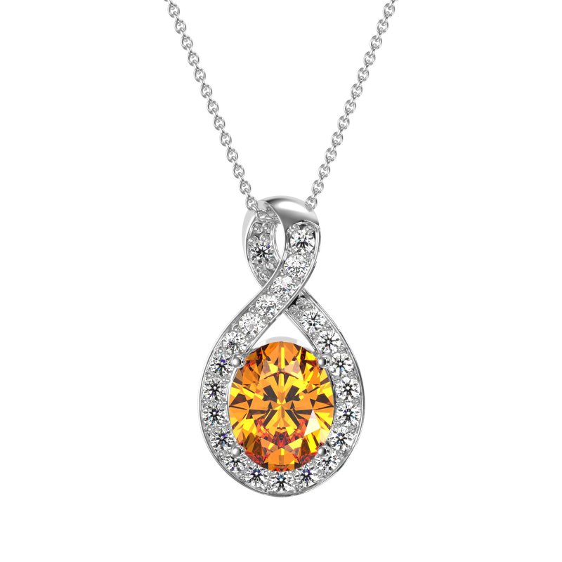 Twisted Infinity Oval Necklace
