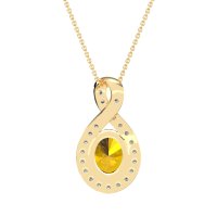 Twisted Infinity Oval Necklace