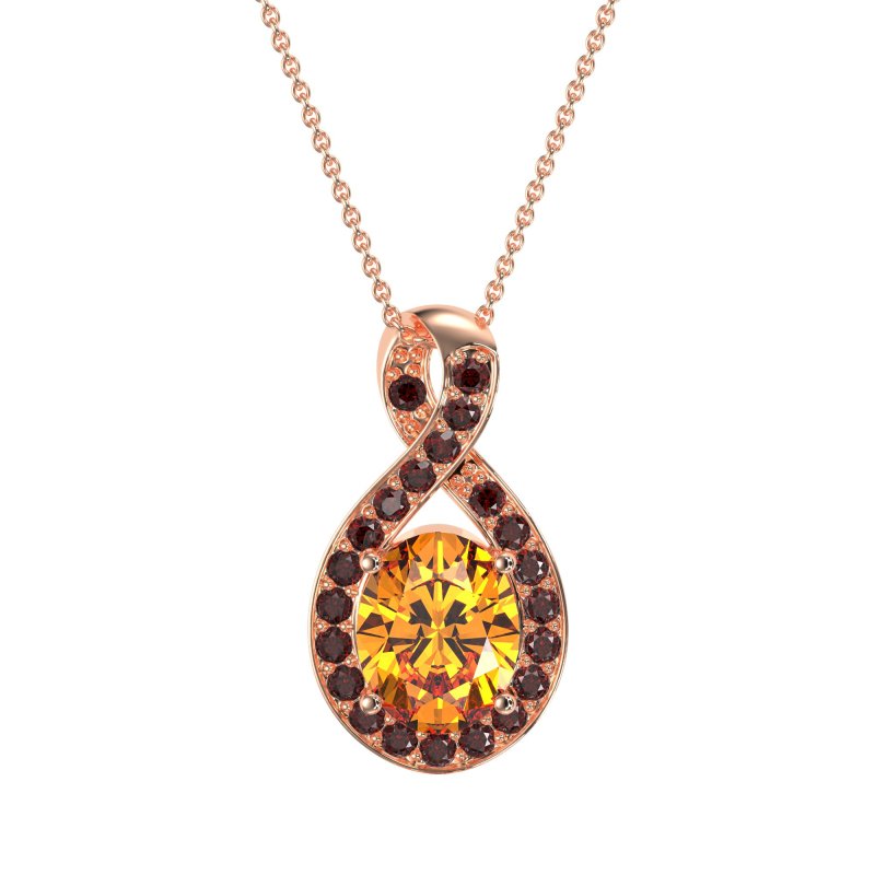 Twisted Infinity Oval Necklace