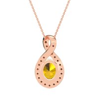 Twisted Infinity Oval Necklace