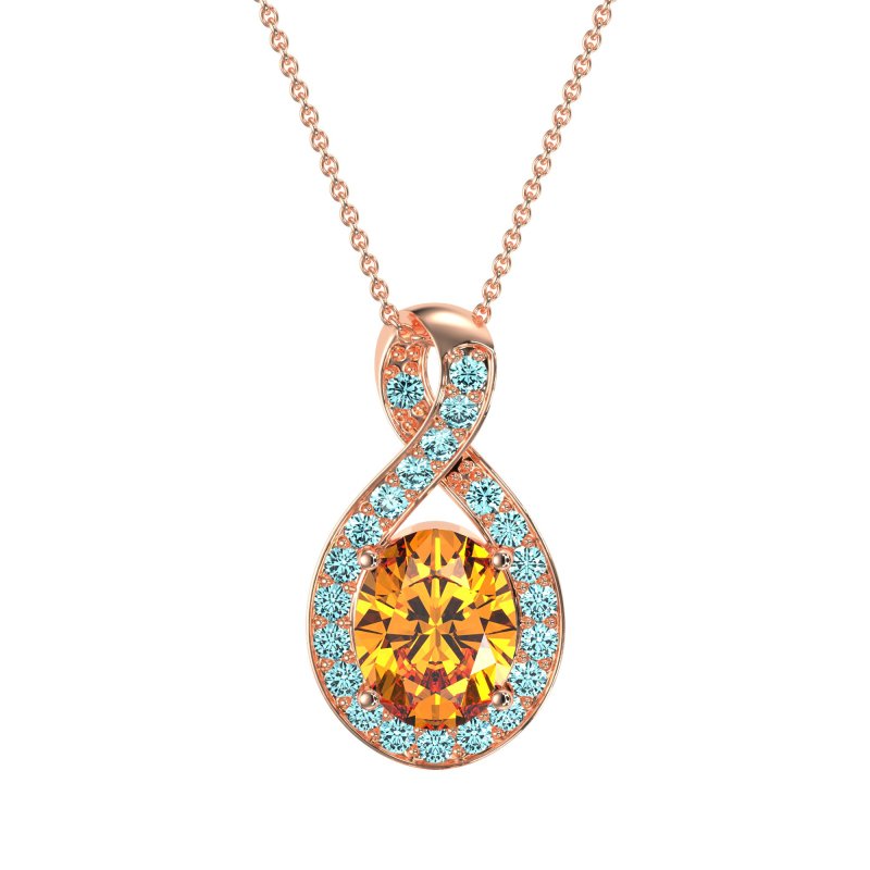 Twisted Infinity Oval Necklace