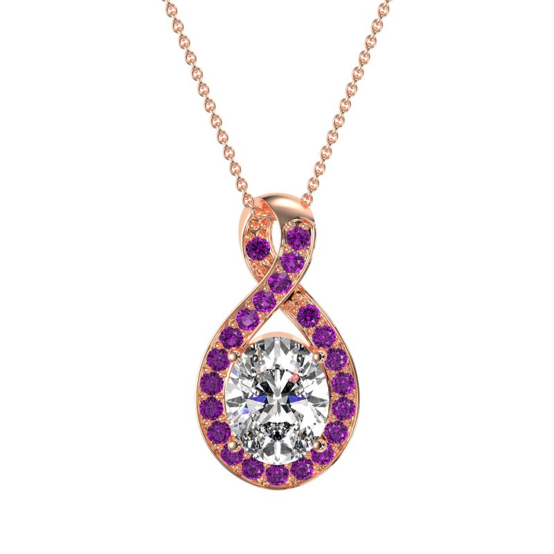 Twisted Infinity Oval Necklace