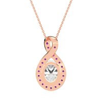 Twisted Infinity Oval Necklace