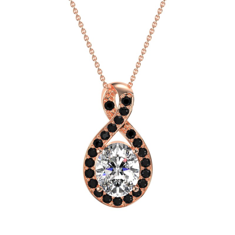 Twisted Infinity Oval Necklace