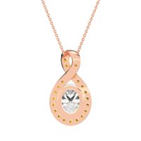 Twisted Infinity Oval Necklace