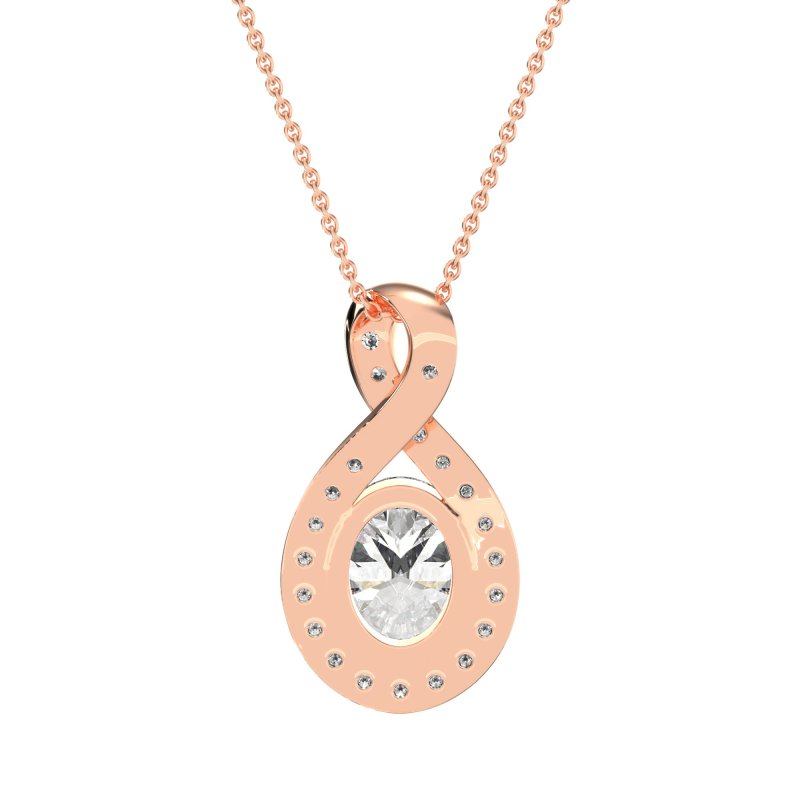 Twisted Infinity Oval Necklace