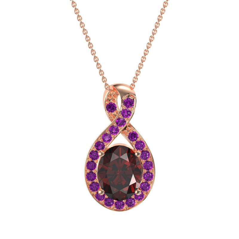 Twisted Infinity Oval Necklace