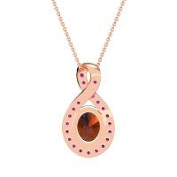 Twisted Infinity Oval Necklace