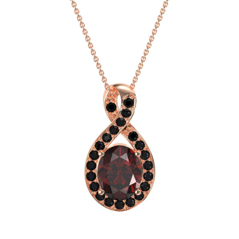 Twisted Infinity Oval Necklace