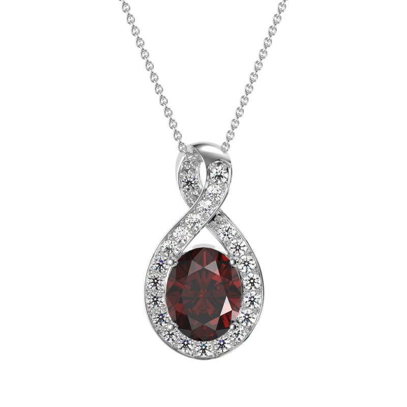 Twisted Infinity Oval Necklace