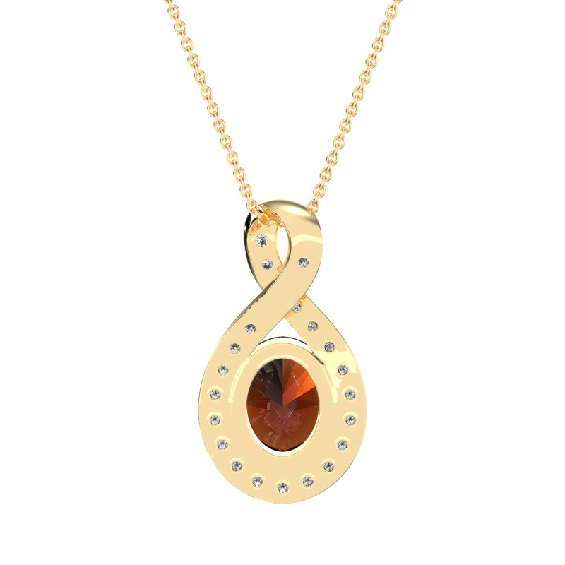 Twisted Infinity Oval Necklace